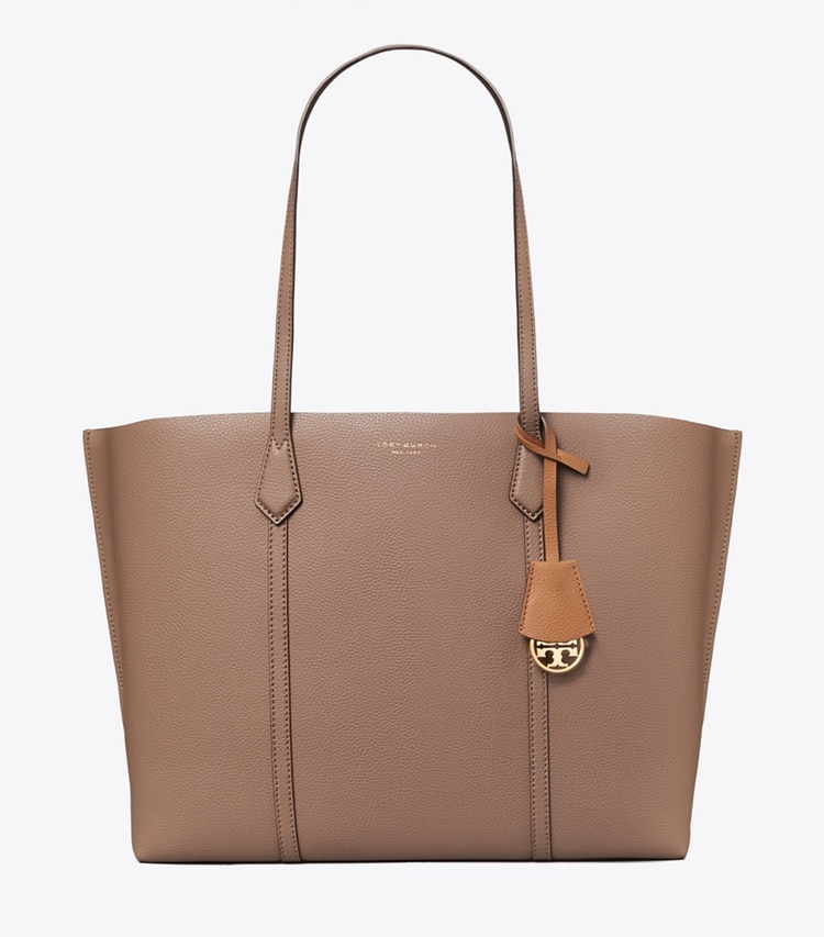 Tory Burch designer トートバッグ ペリー トリプルコンパートメント トート in CLAM SHELL front