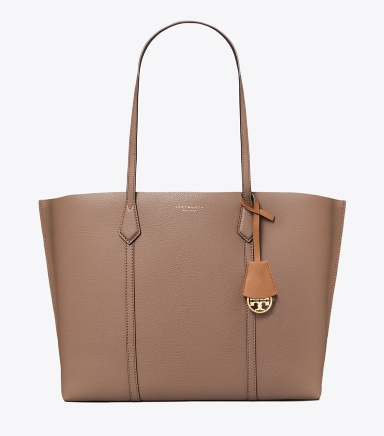 Tory Burch designer トートバッグ ペリー トリプルコンパートメント トート in CLAM SHELL angle