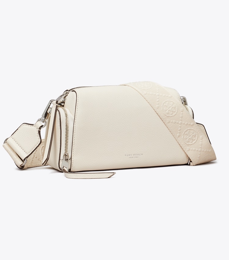 Tory Burch designer クロスボディバッグ ペリー ボイジャーバッグ in Light Cream angle