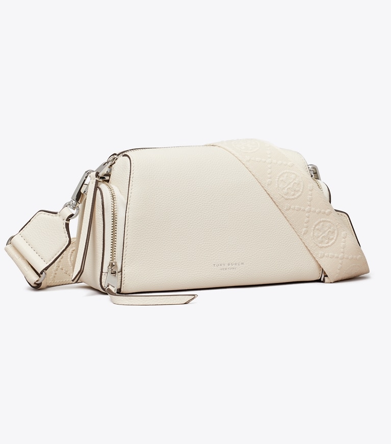 Tory Burch designer クロスボディバッグ ペリー ボイジャーバッグ in Light Cream angle