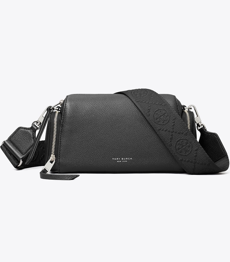 Tory Burch designer crossbody bags Perry Voyager Crossbody Bag in Black front