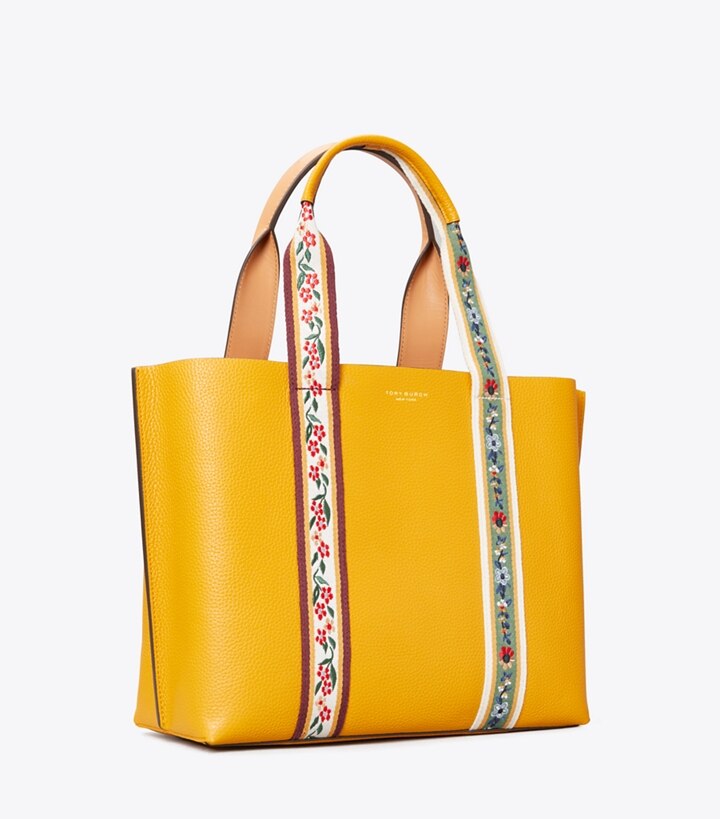 tory burch block t triple compartment tote