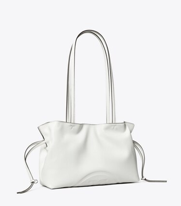 Tory Burch designer cabas Petit cabas à cordon de serrage Ella natuura™ dans Bianco angle