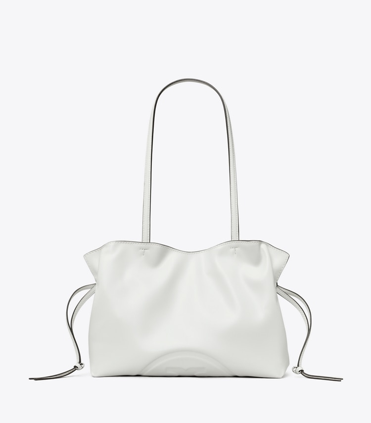 Tory Burch designer cabas Petit cabas à cordon de serrage Ella natuura™ dans Bianco de face