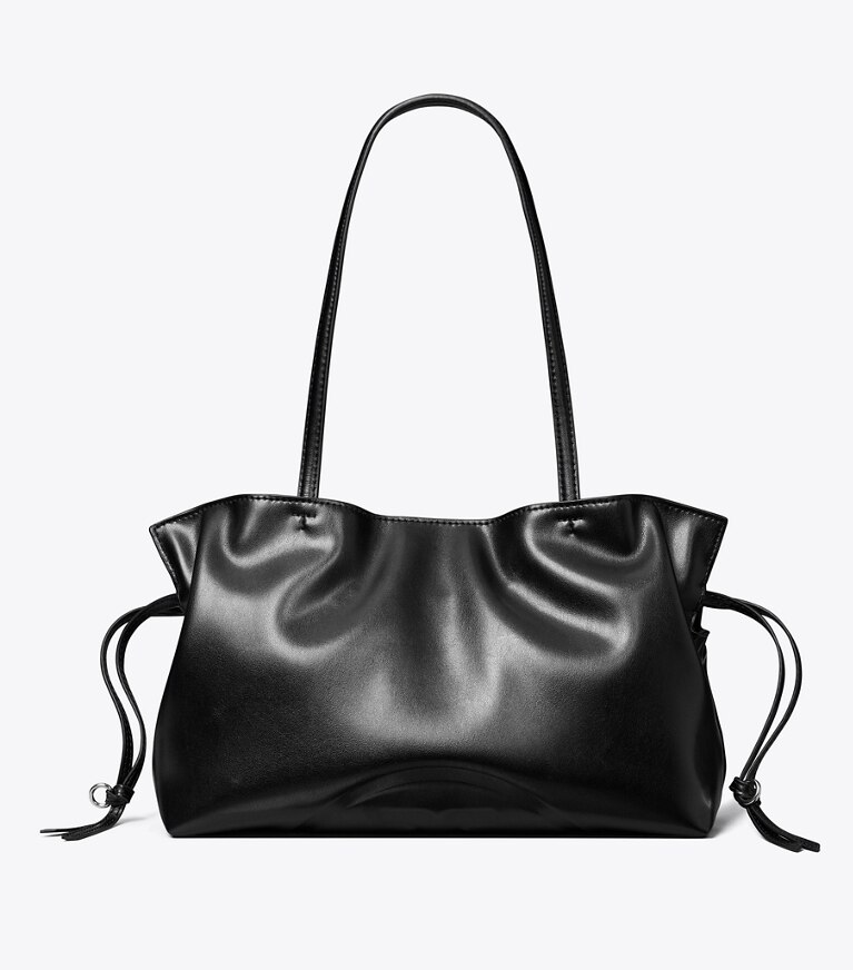 Tory Burch designer cabas Petit cabas à cordons de serrage Ella natuura™ in Black front