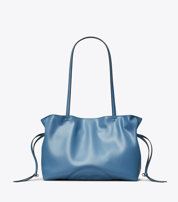 Tory Burch designer cabas Petit cabas à cordons de serrage Ella natuura™ in Electric Blue front