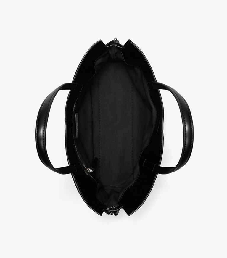 Tory Burch designer cabas Petit cabas à cordons de serrage Ella natuura™ in Black dessus