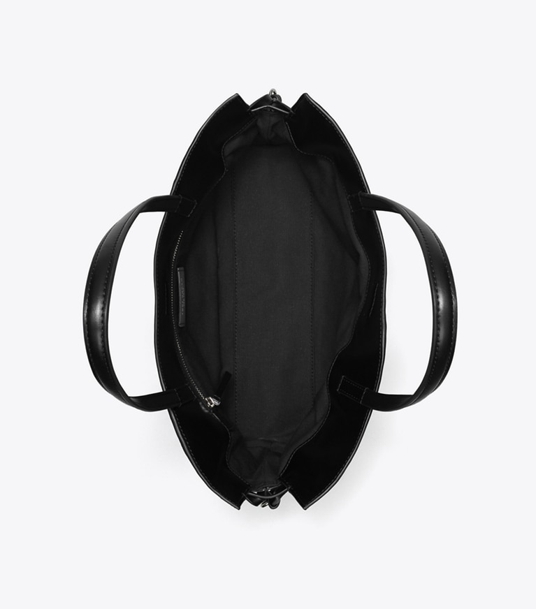 Tory Burch designer cabas Petit cabas à cordons de serrage Ella natuura™ in Black angle