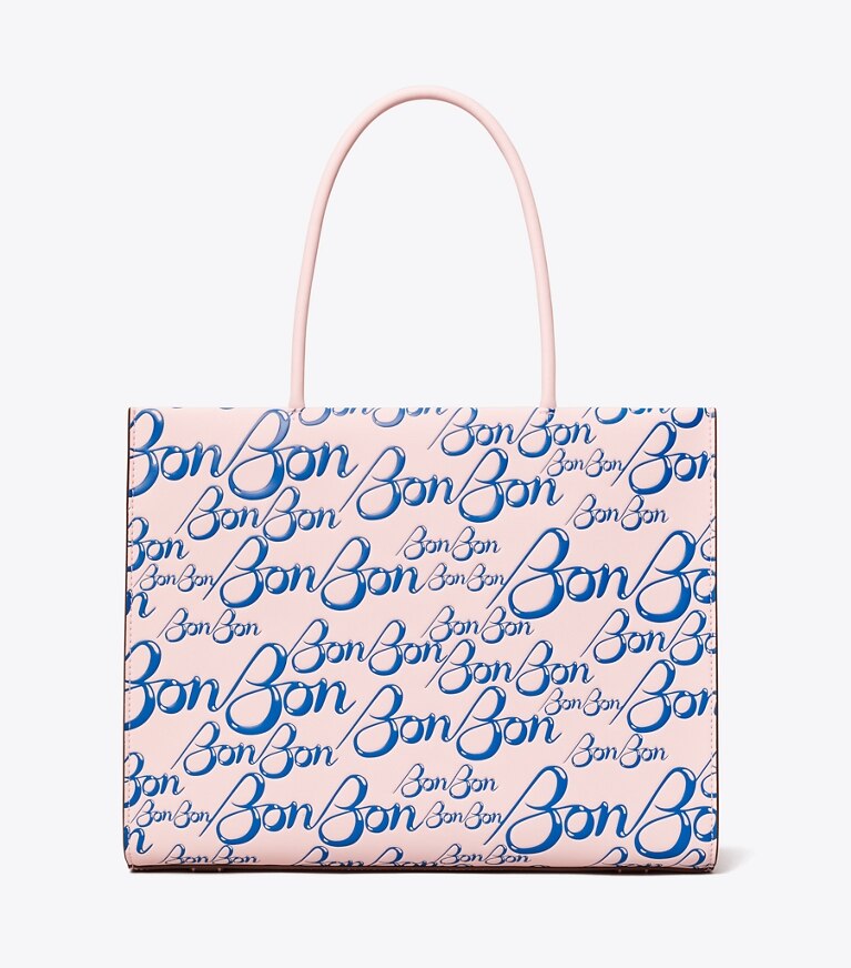 Tory Burch designer cabas Petit cabas Ella Bio TB x BonBon in BonBon Pink angle