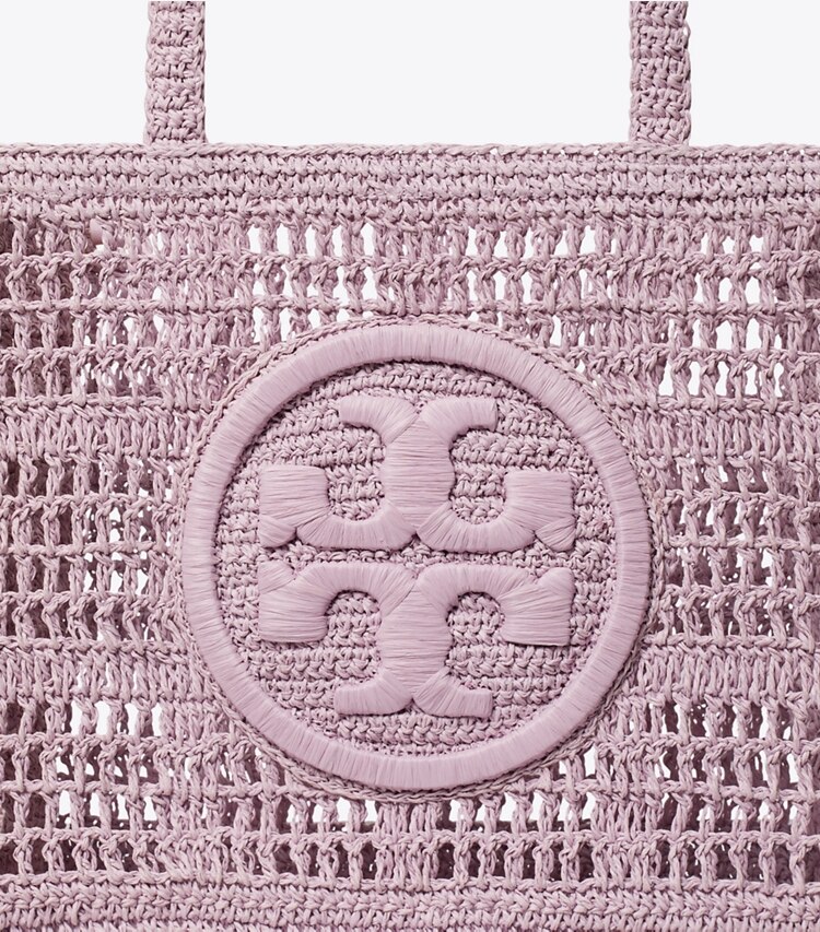 Tory Burch designer cabas Petit cabas Ella crocheté à la main in Pale Purple informations
