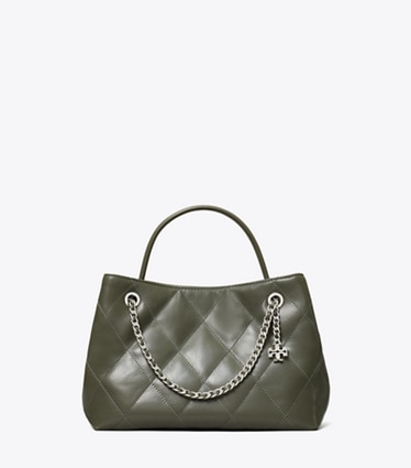 Tory Burch designer sacs à bandoulière Petit cabas Fleming in Obsidian front