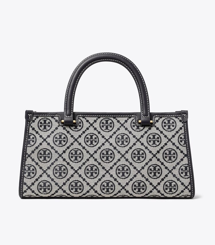 Tory Burch designer sac à main Petit fourre-tout East-West à T monogram dans Tory Navy retour