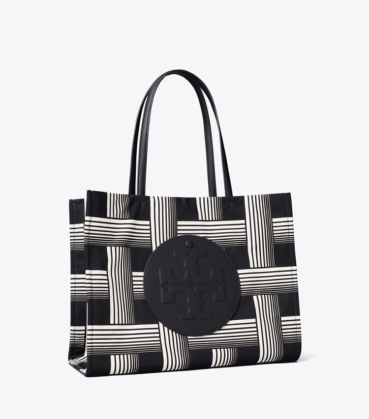 Tory Burch designer cabas Petit fourre-tout Ella imprimé dans Brown Gradual Stripe Small angle