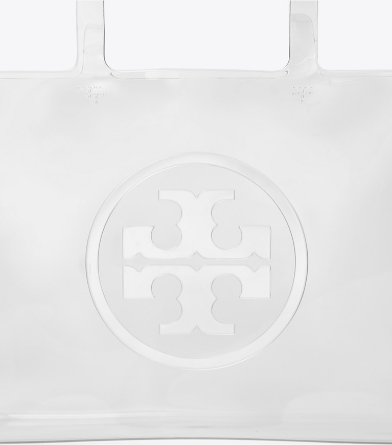Tory Burch designer cabas Petit fourre-tout Ella transparent dans Crystal Clear détails