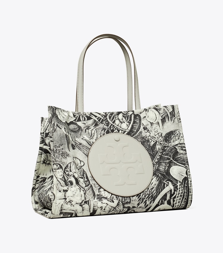 Tory Burch designer cabas Petit fourre-tout imprimé Ella dans Alien Print angle