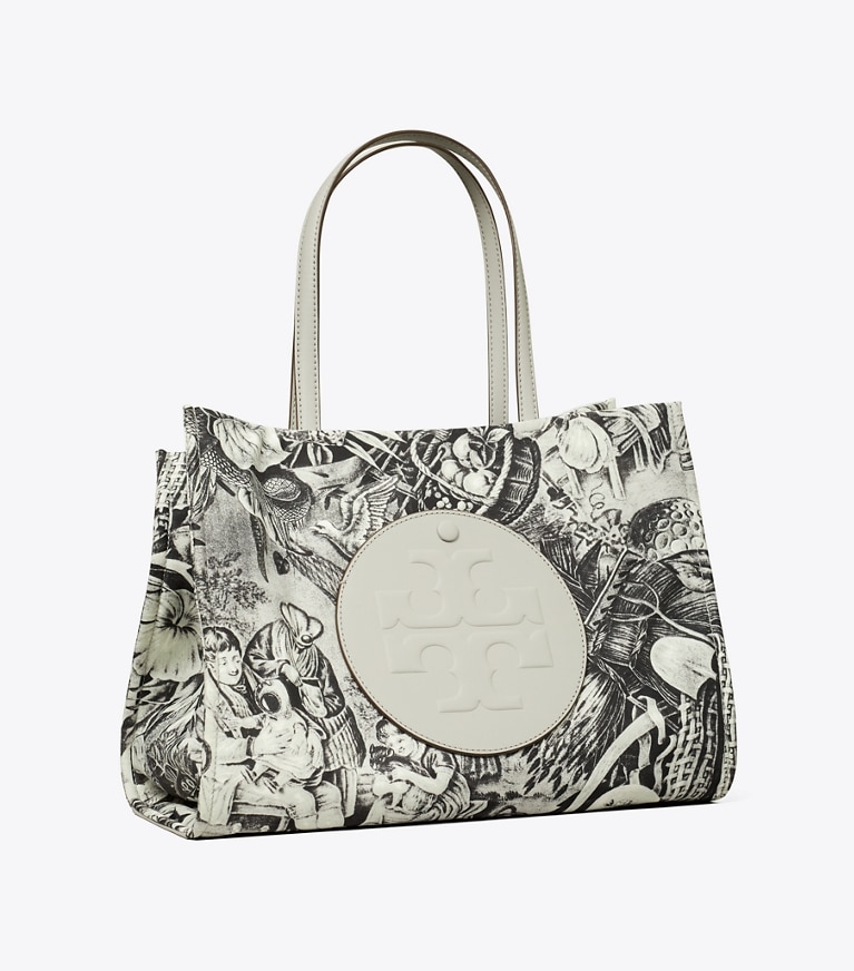 Tory Burch designer cabas Petit fourre-tout imprimé Ella dans Alien Print angle