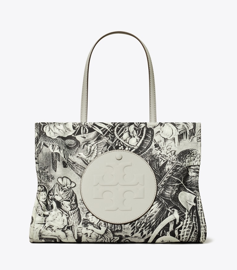 Tory Burch designer cabas Petit fourre-tout imprimé Ella dans Alien Print de face