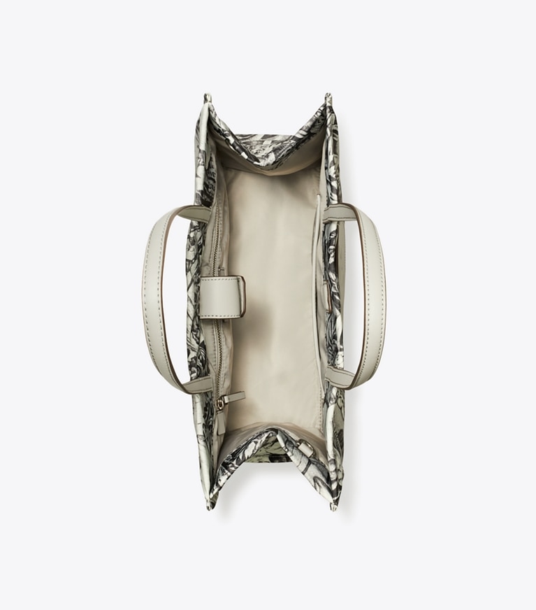 Tory Burch designer cabas Petit fourre-tout imprimé Ella dans Alien Print vue du dessus