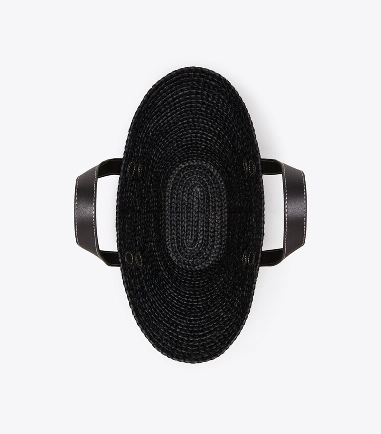 Tory Burch designer cabas Petit fourre-tout panier Romy dans Black vue du dessus