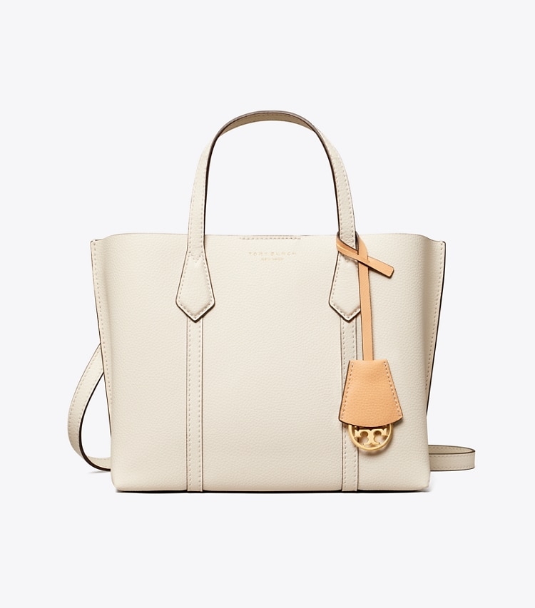 Tory Burch designer cabas Petit fourre-tout Perry à trois compartiments dans NEW IVORY de face