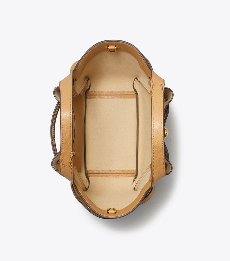 Tory Burch designer cabas Petit fourre-tout Romy dans Tiramisu vue du dessus