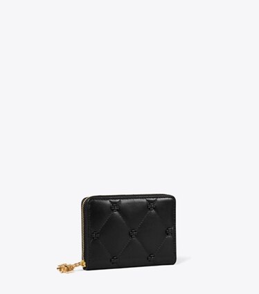 Tory Burch designer portefeuilles Petit portefeuille Bunny Knot dans Black angle