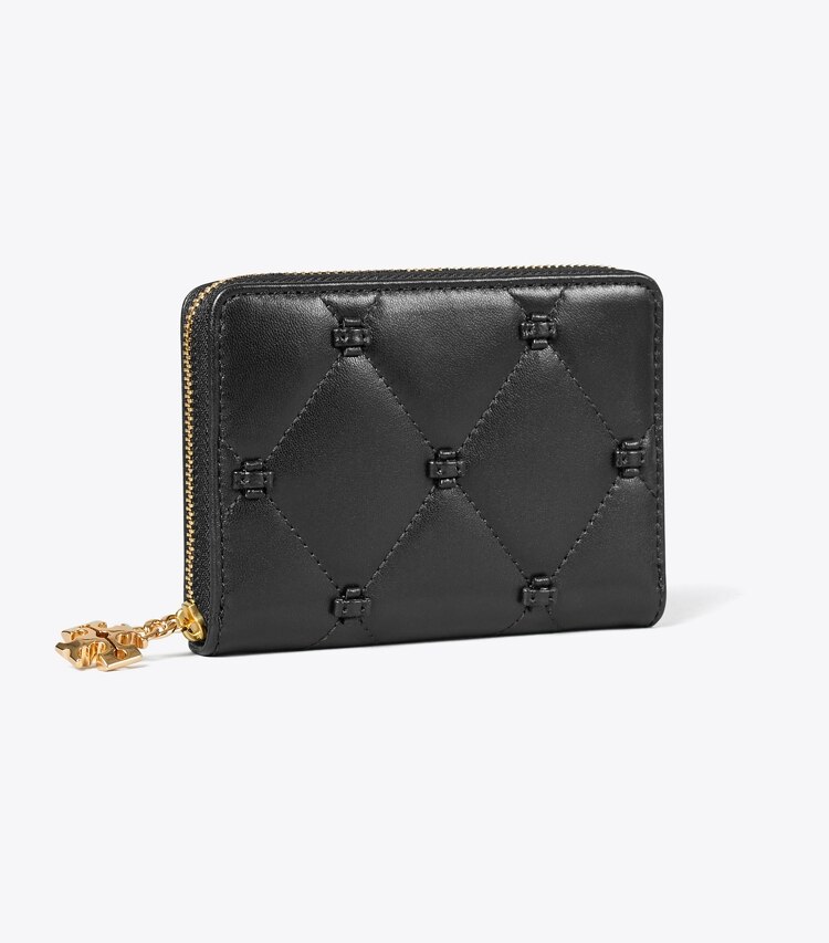 Tory Burch designer portefeuilles Petit portefeuille Bunny Knot dans Black angle