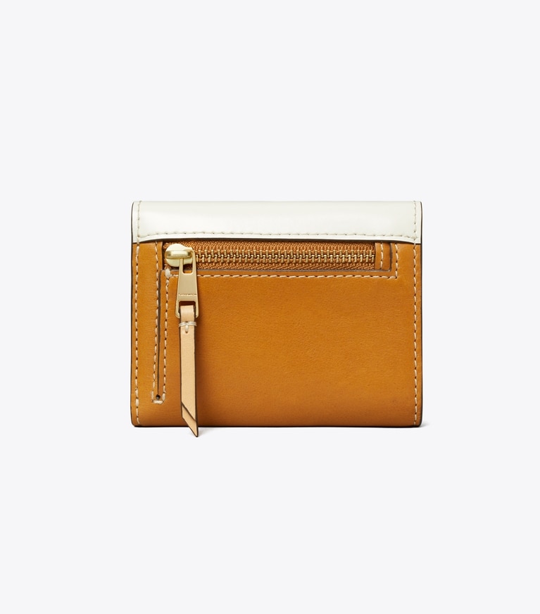 Tory Burch designer portefeuilles Petit portefeuille color-block dans Blanc Multi retour