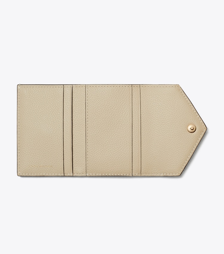 Tory Burch designer portefeuilles Petit portefeuille color-block dans Blanc Multi vue du dessus