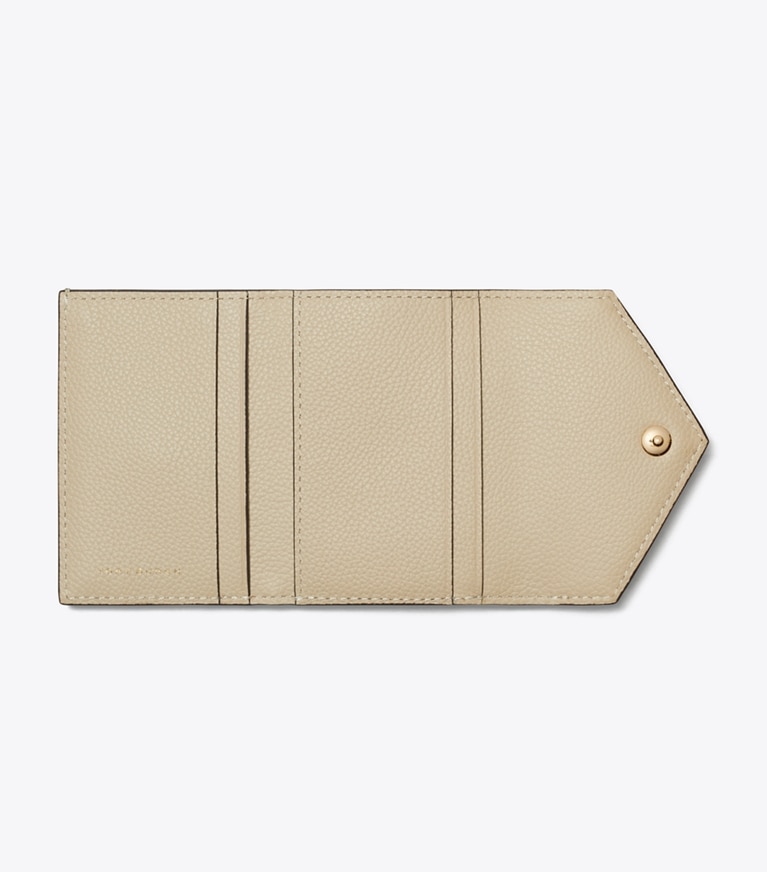 Tory Burch designer portefeuilles Petit portefeuille color-block dans Blanc Multi vue du dessus