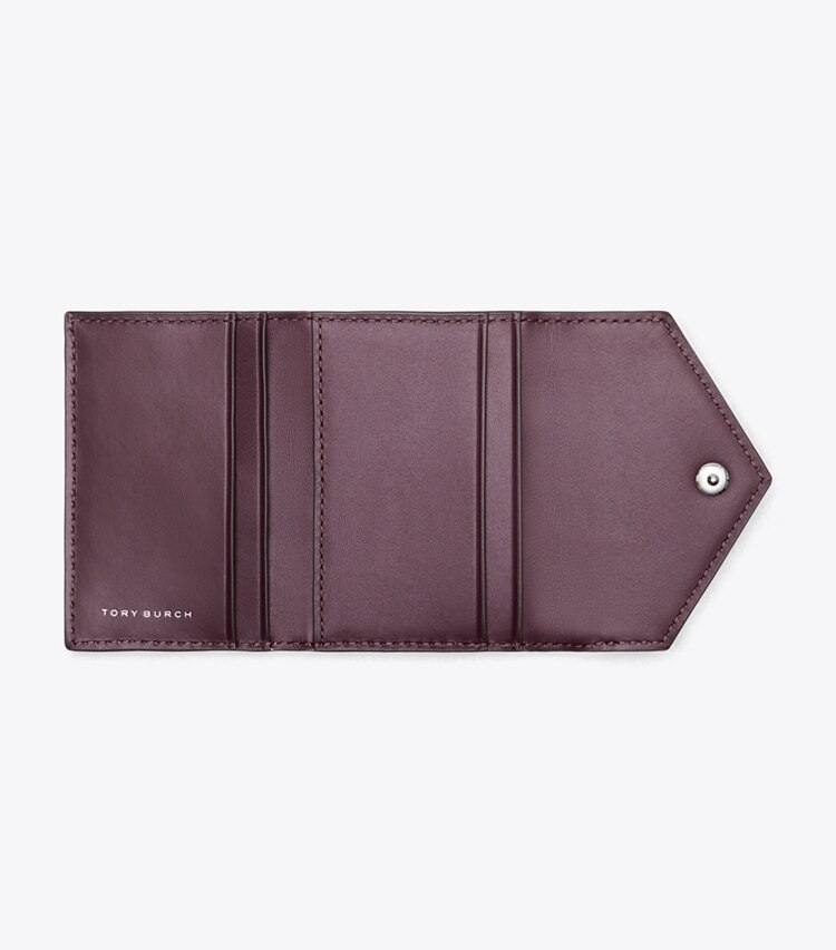 Tory Burch designer portefeuilles Petit portefeuille color-block dans Soft Custard Multi vue du dessus