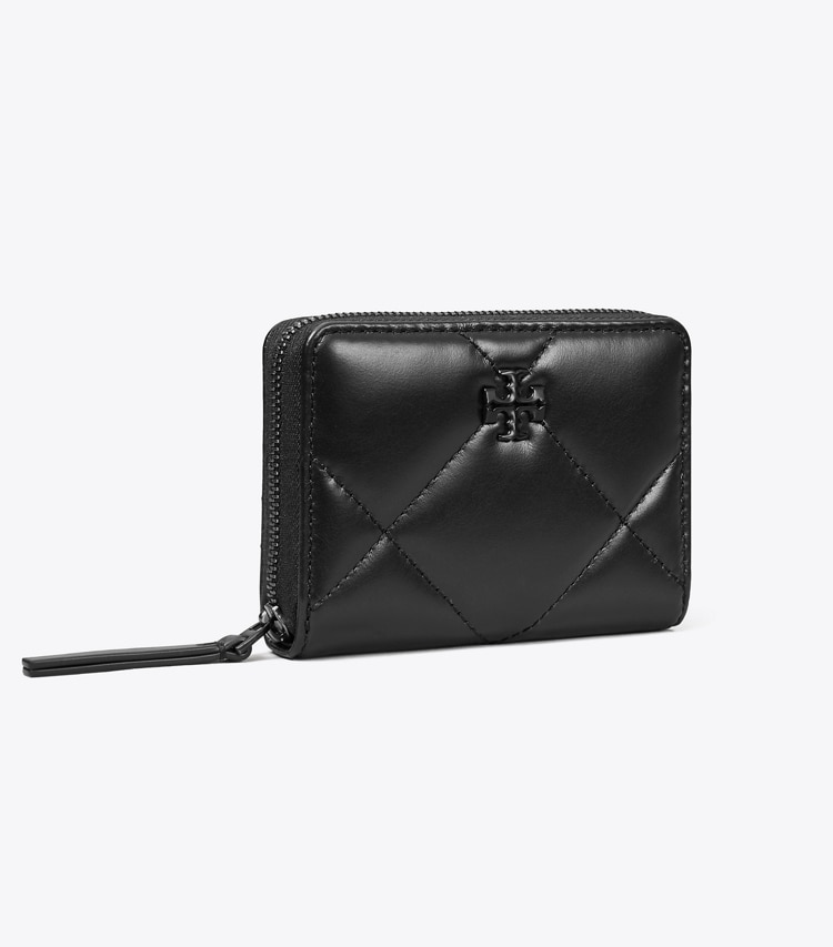 Tory Burch designer portefeuilles Petit portefeuille Kira à matelassage losange in Black angle