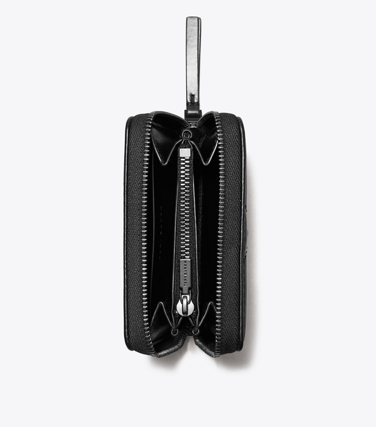 Tory Burch designer portefeuilles Petit portefeuille Kira à matelassage losange in Black dessus