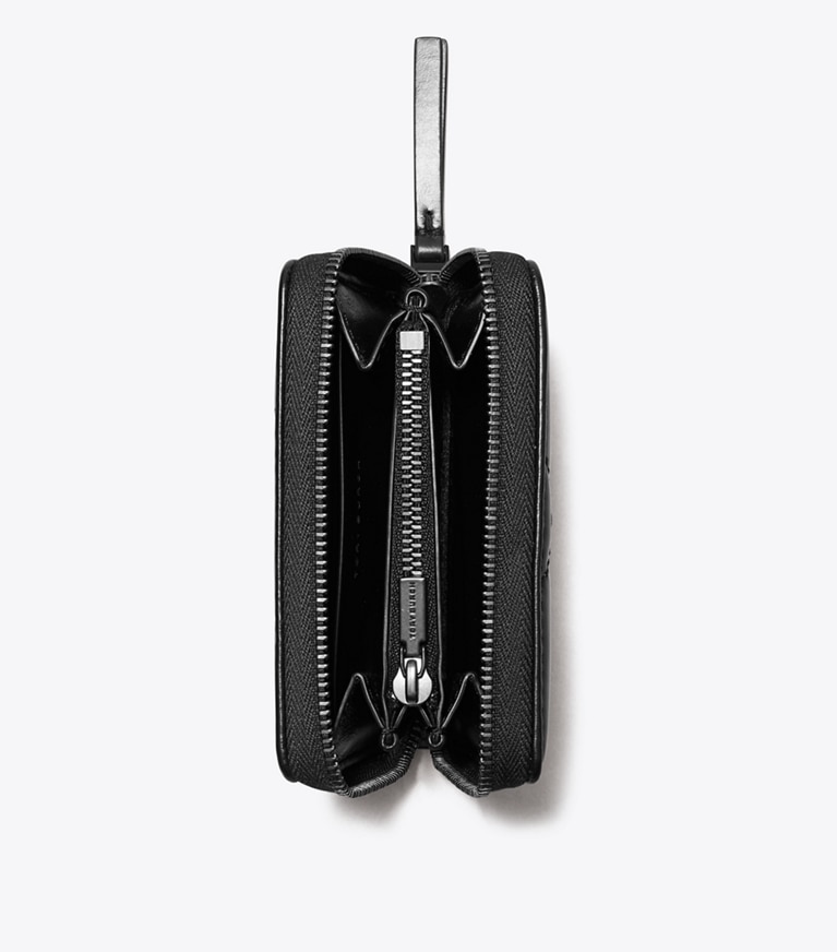 Tory Burch designer portefeuilles Petit portefeuille Kira à matelassage losange in Black angle