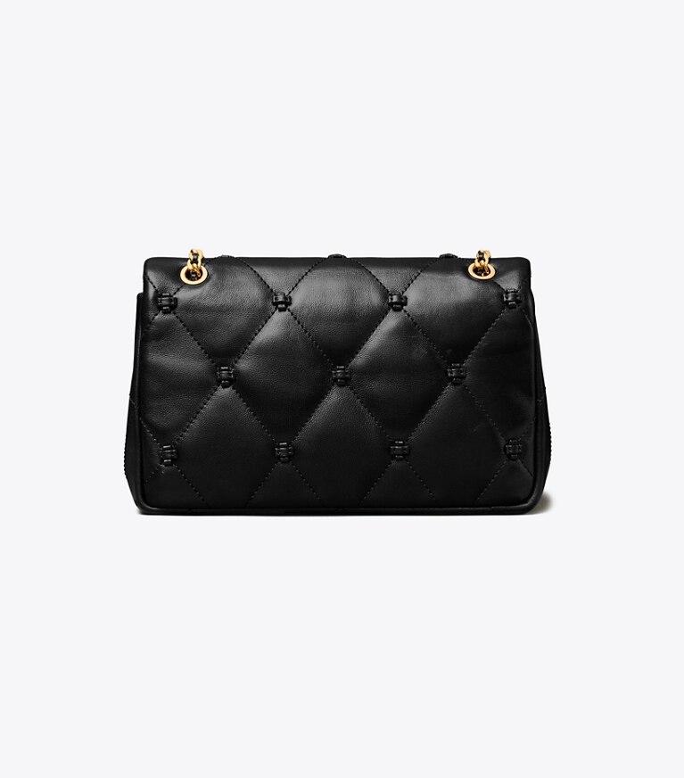Tory Burch designer sacs porté épaule Petit sac à bandoulière Bunny Knot dans BLACK/GOLD retour