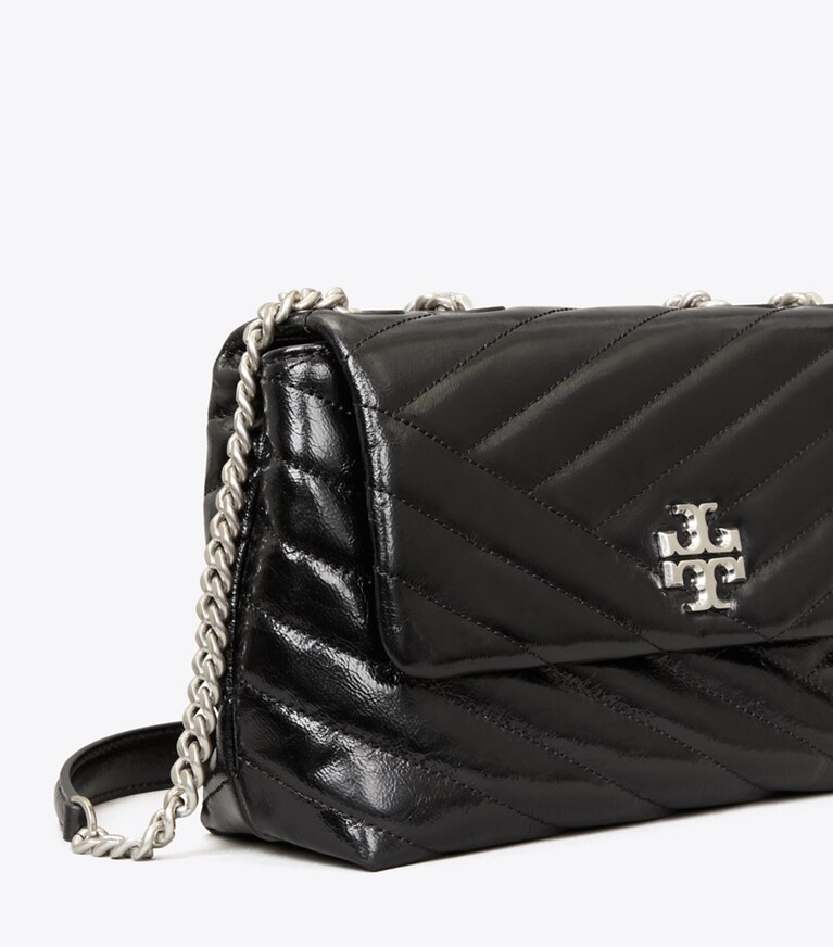 Tory Burch designer sacs porté épaule Petit sac à bandoulière convertible Kira Chevron texturé dans Black détails