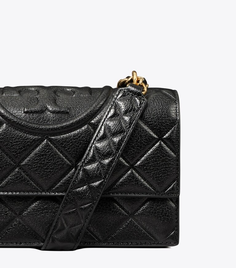Tory Burch designer sacs porté épaule Petit sac à bandoulière Fleming dans Black détails
