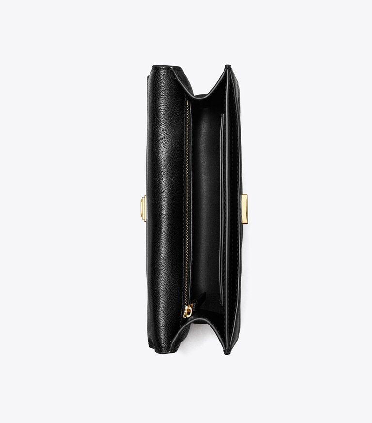 Tory Burch designer sacs porté épaule Petit sac à bandoulière Fleming dans Black vue du dessus