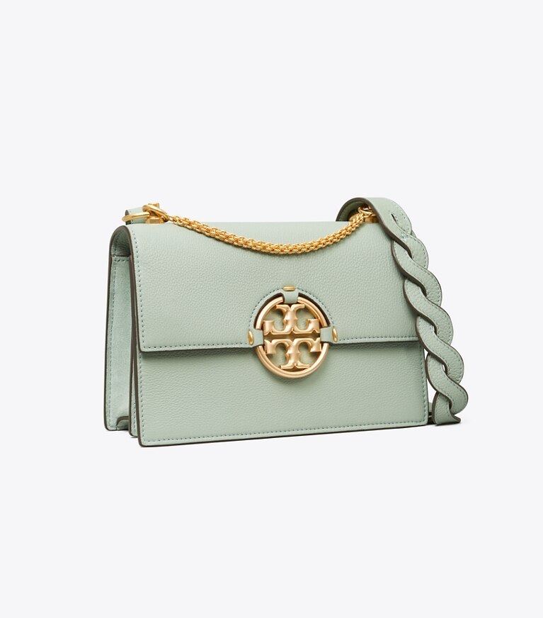 Tory Burch designer sacs porté épaule Petit sac à bandoulière Miller dans Blue Celadon angle