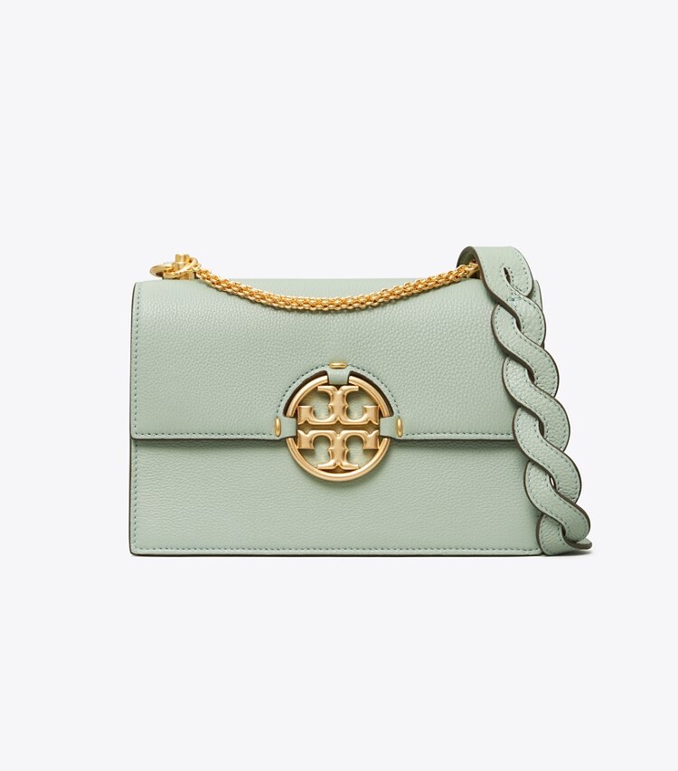 Tory Burch designer sacs porté épaule Petit sac à bandoulière Miller dans Blue Celadon de face