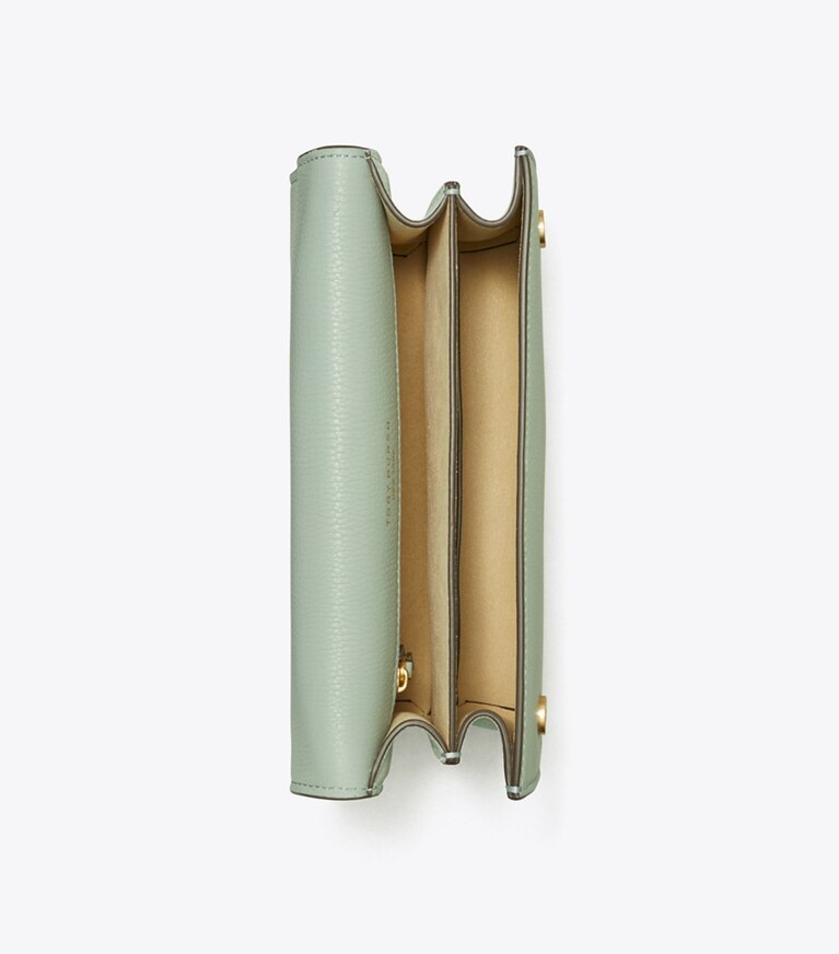 Tory Burch designer sacs porté épaule Petit sac à bandoulière Miller dans Blue Celadon vue du dessus