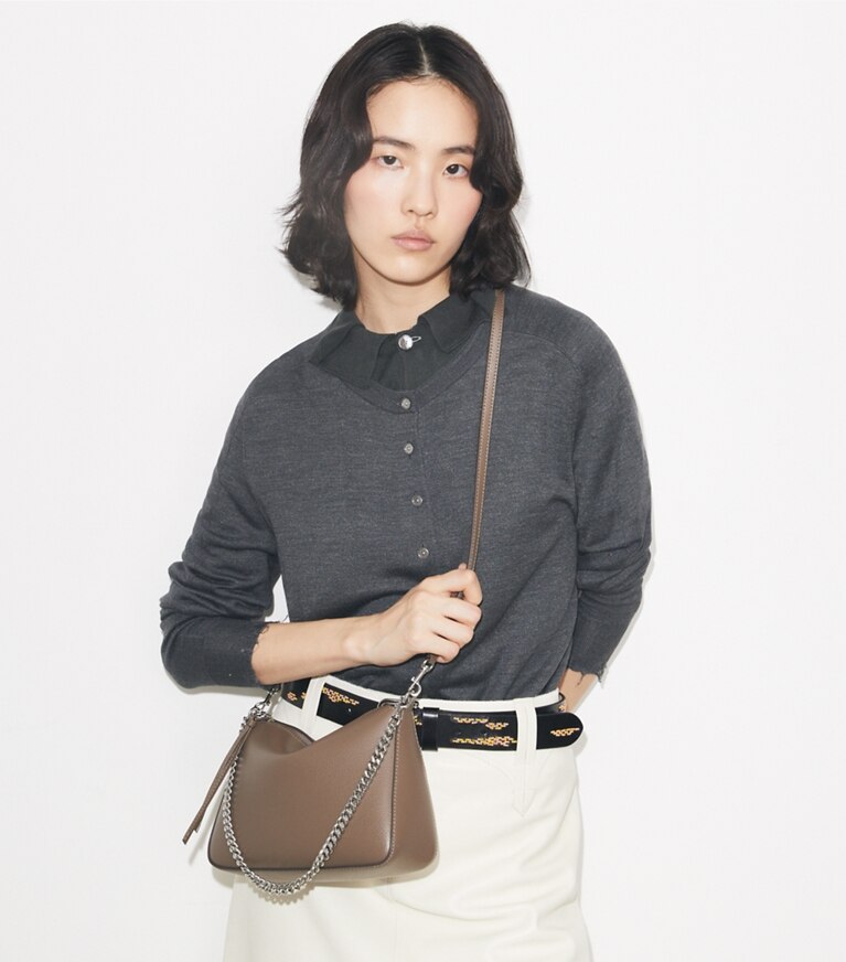Tory Burch designer sacs porté épaule Petit sac à bandoulière Perry dans Wild Mushroom supplémentaire sur le modèle