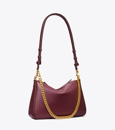 Tory Burch designer sacs porté épaule Petit sac à bandoulière Perry dans Dark Carmine angle