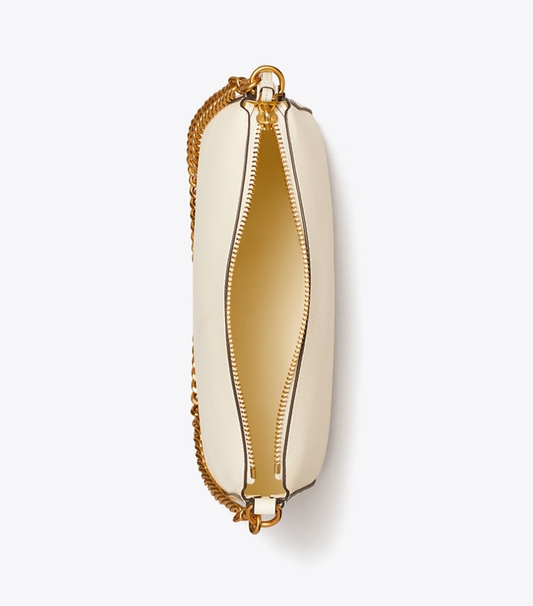 Tory Burch designer sacs porté épaule Petit sac à bandoulière Perry dans Warm White vue du dessus
