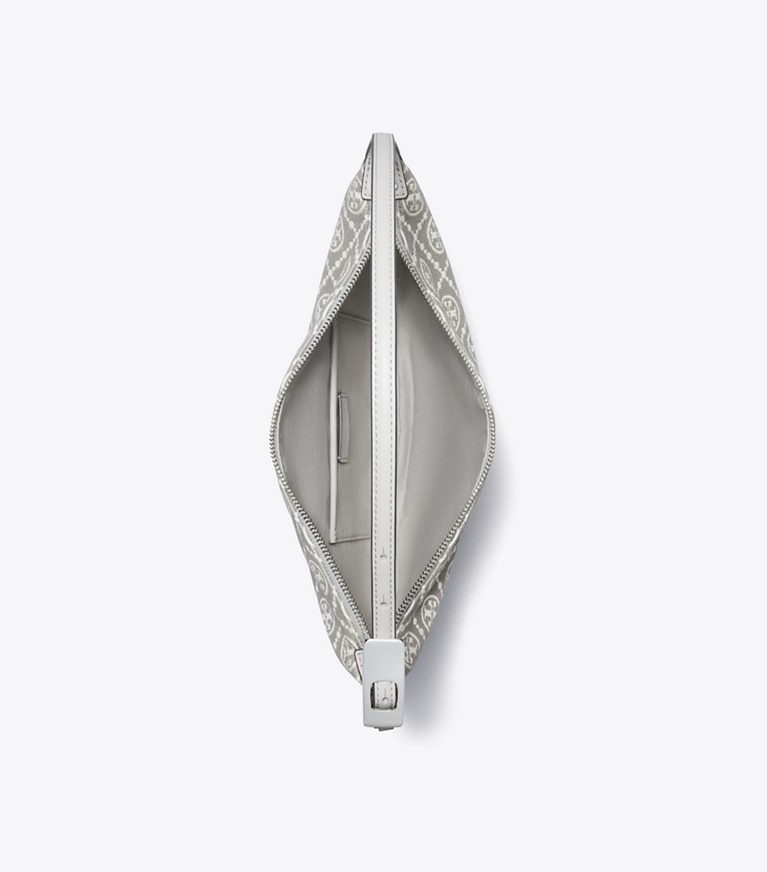 Tory Burch designer sacs porté épaule Petit sac Balloon utilitaire T Monogram in Gray angle