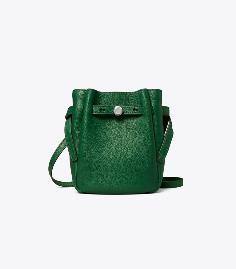 Tory Burch designer sacs à bandoulière Petit sac bandoulière en cuir dans Dark Kale de face