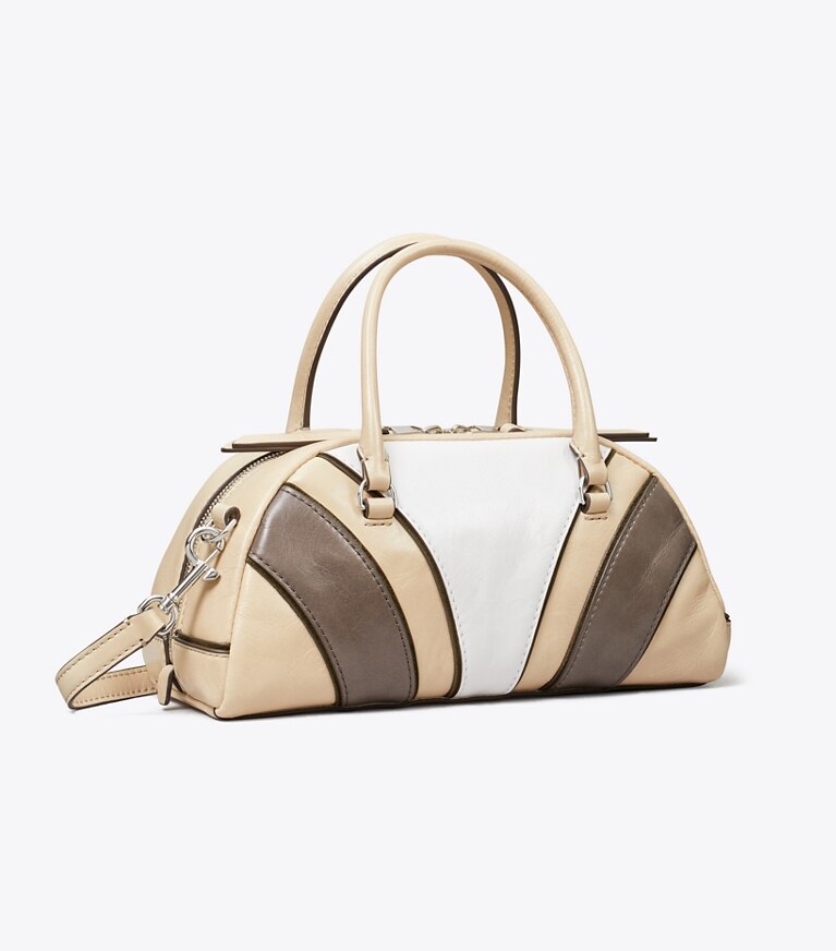Tory Burch designer sacs à bandoulière Petit sac bowling matelassé Moto dans Multi angle