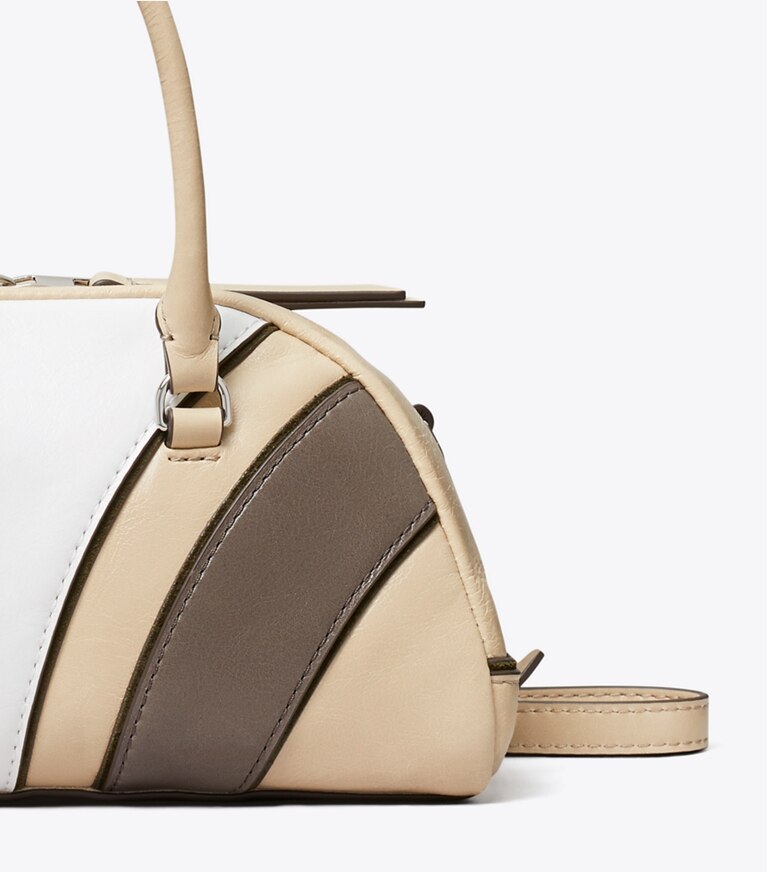 Tory Burch designer sacs à bandoulière Petit sac bowling matelassé Moto dans Multi détails