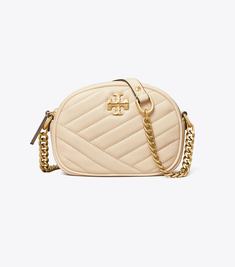 Tory Burch designer sacs à bandoulière Petit sac caméra Kira à chevrons in New Cream front