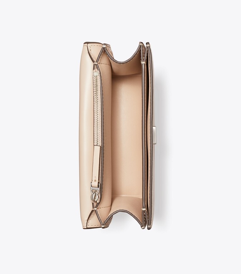 Tory Burch designer sacs porté épaule Petit sac Eleanor embossé motif croco dans Pale Blush vue du dessus